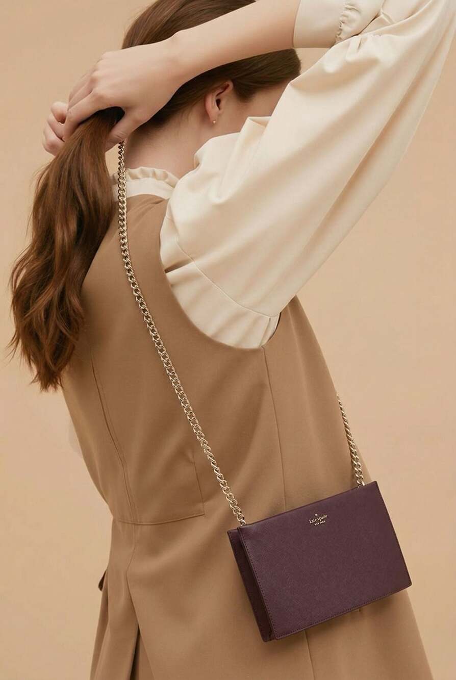 Kate Spade Cameron Street Dilon Saffiano Leather Crossbody Bag in Plum